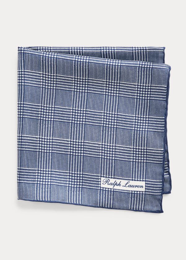 Men's Ralph Lauren Glen Plaid Silk Pocket Square | 364819OSN